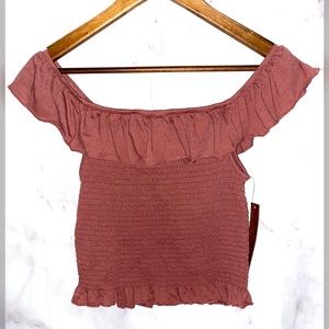 Drop Shoulder Crop Top